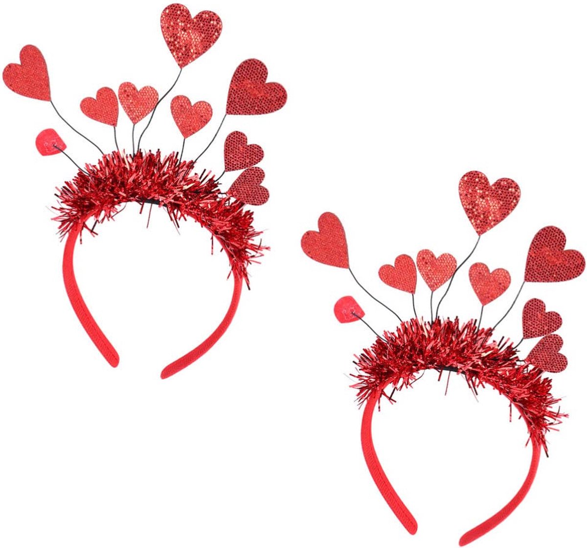 2 pieces - Love headband - festival - surprise - Valentine's Day party hair - Headband - 20*29cm - red - felt cloth