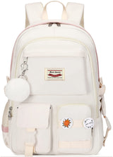 Backpack - School Bag - Backpack - Girl Backpack - School Backpack - School Bag - Laptop Backpack - 30 Liters - WhiteA
