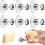 6 pieces magnetic soap holder - Magnetic soap holders with suction cup - Magnetic shower soap holder - Stainless steel wall bracket - No drilling required - Bathroom kitchen toilet - 40X26MM