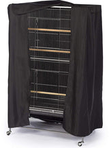 Parrot Cage Cover - Birdcage Cover and Dustproof Covers - Good Night Cover for Parrots - 210D Oxford Cloth - 88*63*120cm - Universal - Blackout - Waterproof - Black