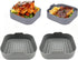 Airfryer accessories - Silicone baking dish - 2 pieces - Hot air fryer - Baking tins - Baking paper alternative - Basket baking tin - 20 CM - gray - Accessories