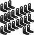 20 pieces - Corner connections - corner anchor - corner connectors - fixed bracket - corner bracket - 26x26 MM - iron - black - 90 degrees - Including screws