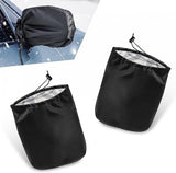 Pieces - Side Mirror Cover - Car Side Mirror Protective Cover - Anti-Frost Cover - Rearview Mirror Protective Cover - 420D Oxford Cloth - Universal - Waterproof - Protection - Black - 33*27cm