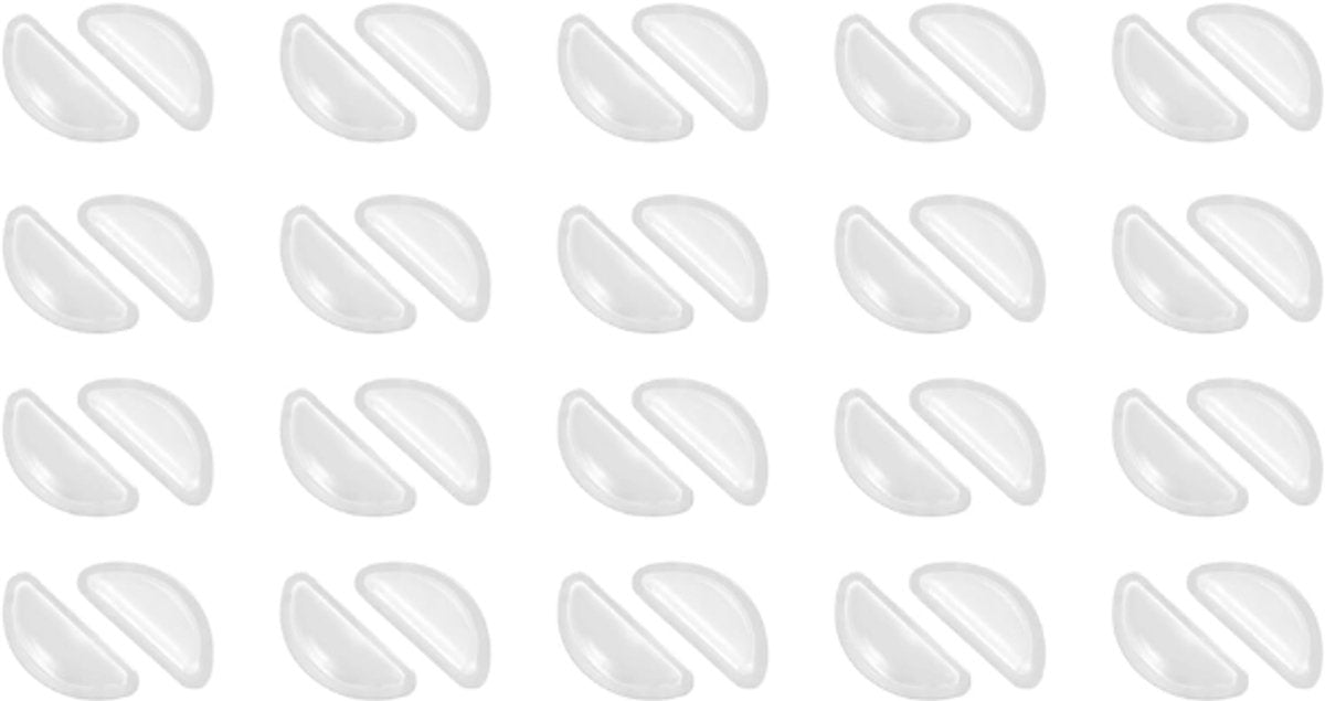 Nose Pads for Glasses - 20 Pairs - Nose Pads for Glasses with Air Chamber - Glasses Cushions - Silicone - Transparent - Anti-slip - Self-adhesive - Suitable for sunglasses, reading glasses, sports glasses