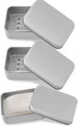 pieces - Soap box with lid - Soap dish - Soap holders - Protective and travel tin - Soap box - Soap dish - aluminum - Travel size toiletries - Bathroom accessories - for holidays and travel