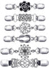 6 pieces - Cardigan clasp - Brooch clip - Women&