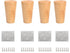 4 pieces - Furniture leg - Wooden furniture leg - Furniture Legs - wood color - wooden - 10 cm