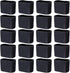 Chair Leg Caps - 20 Pieces - Chair Leg Protectors - PVC - Oval Furniture Leg Protectors - Floor Protectors - Furniture Protectors - Suitable for Furniture Protection - 16mm x 34mm - Black