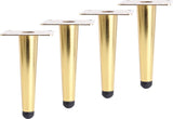 Furniture legs - 4 pieces - 15 cm - Table legs - Furniture leg - Sofa leg - Furniture legs - Cabinet legs - Furniture leg fittings - Gold - Metal - For cabinet, sofa and table