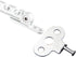 2 pieces - window holder - window limiter white - Window stays - Windows - Window fittings - Window holder & door holder - wind hook - Plastic and metal - 10.6×1.4cm - adjustable - Anti-burglary - window security - for inward-opening windows