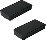 Desk organizer - 2 pieces - Drawer dividers - Self-adhesive - Under desk drawer organizer - Drawer under desk - Hidden desk drawer - For shelves, desks and tables - Black - 19.8*10.5*3.3 cm - ABS