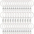 Curtain rings - 45 pieces - Inner diameter 3.8CM - White - Curtain clips for curtain rods - Metal clamps with clip - Hooks for shower curtains, towels, tea towels and dishcloths - Curtain hooks - Curtain hooks