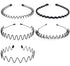 Hair Accessories - 5 Pieces - Headbands - Tiara - Unisex Women and Men - Lightweight - Sports Headband - Plastic - For Running, Sports and Daily Use - Black