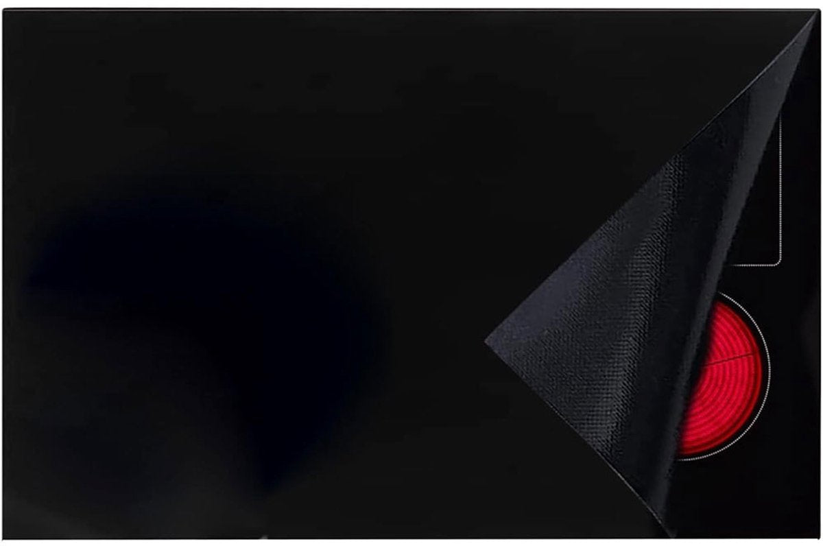 Induction protector - Induction mat - Silicone - Fiberglass - Hob cover - Induction hob protection mat - Protective plate - Induction hob protective mat - Kitchen accessories - Suitable for induction hob - 53*61cm - Black