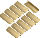 10 pieces - Handle - Furniture handle - Kitchen cabinet handles - Concealed handle - Furniture handles - Cabinet handle - Drawer handles - Door handle - Brushed gold - Arc handle - Aluminum alloy - 96mm