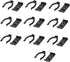 10 pieces - Skirting clips - Furniture clamps - Kitchen plinth hooks - Kitchen plinth clips - For kitchen frames mounting - Black - plastic - For cabinet legs with a diameter of 3.9 cm - For sofa, table, bed, cabinet