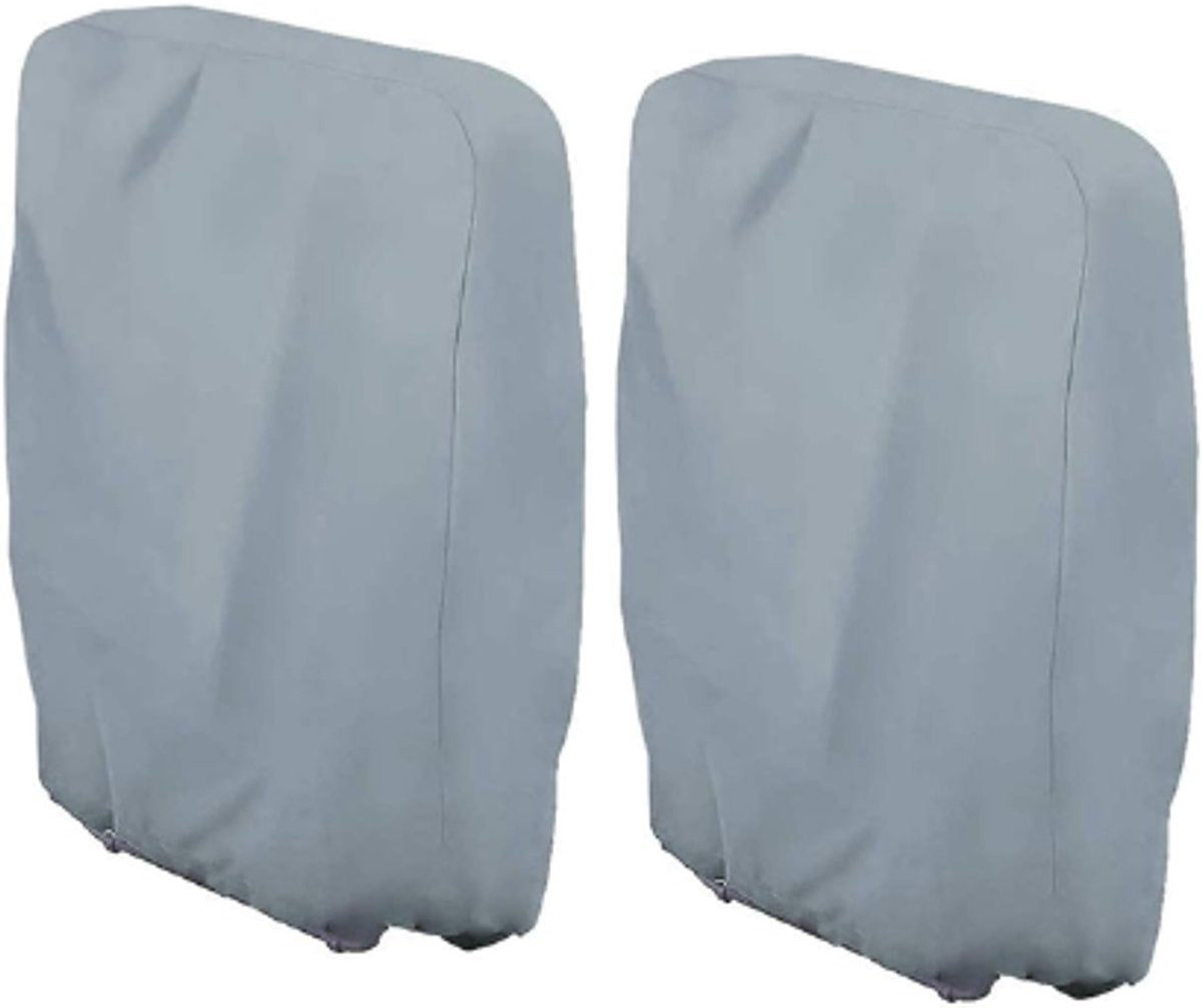 Waterproof Chair Cover - 2 Pieces - Garden Chair Cover - Protective Cover for Garden Furniture - Cover for Folding Chairs - Garden Furniture Cover - Garden Chair Cover - 71x20/34x110cm - For Outdoor Use in the Garden, Balcony or Terrace - Gray - 210D Oxfo