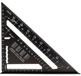 180mm Carpenter's Angle - Aluminum Ruler - Triangular Carpenter's Angle 45/90 Degrees - Carpenter's Square - High Precision Measuring Tool - For Carpenter, Roofer, Engineer - Black