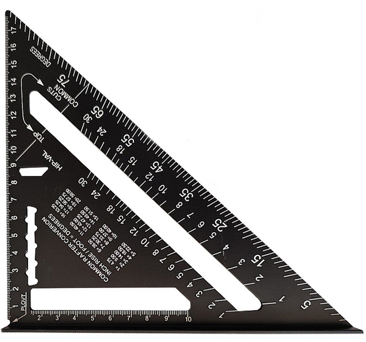 180mm Carpenter's Angle - Aluminum Ruler - Triangular Carpenter's Angle 45/90 Degrees - Carpenter's Square - High Precision Measuring Tool - For Carpenter, Roofer, Engineer - Black