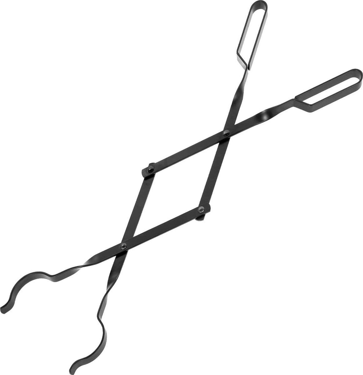 Fire Pit Tongs - Fire Pit Tongs - Fireplace Accessories - Fireplaces - Fire Pit Tool for Outdoor Indoor Camping - Wood Stoves - Fire Pits - Black - Steel - 26 Inch