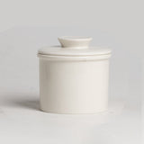 Butter dish - Ceramic - Butter storage box - Butter dishes - Butter dish - Butter pot - With lid - For spreadable butter - White