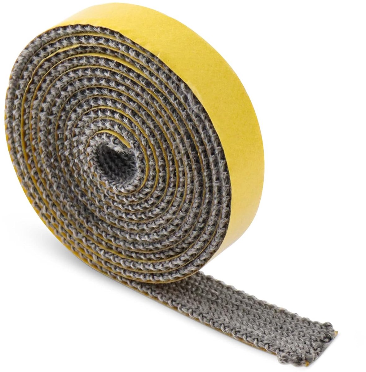 Stove Rope - Stove Cord - Fireplace Tape - Stove Gasket - Fiberglass - 3mm*15mm*2m - Black - Self-Adhesive - Flat - Heat-Resistant - for Stove, Chimney, Stove Pipe, Oven Door