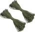 2 pieces - Paracord - 30M - Rope - 4mm Paracord - Clasps, Carabiner, Keyrings, Buckle - Craft Set for Adults, Children, Girls - Bracelet, Lanyard, Keychain Making - Green - Polypropylene