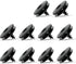 Car Floor Mat Fastening Clips - Pack of 10 - For Attaching Car Anti-Slip Mats - Car Mat Fastening Buckles - Black - Plastic - Universal - 3.55*2 cm - Suitable for Most Car Floor Mats