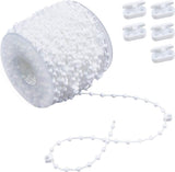 Roman Blind Chain - 20M - with 5 mating connectors - Roller Blind Chain - Curtain Parts - White - Plastic - for 89 mm slats - For repairing roller blinds Shades