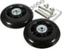 Set of 2 - Suitcase wheels - Replacement wheels for suitcases - Rubber casters - Bearings - Repair kits - 60mm x 18mm - Spare wheels - Suitcase - Casters - Luggage wheels - With screws - Wheels - Caster wheel - Suitcase wheels replacement set