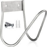 Garden Hose Holder - Stainless Steel - Silver - 17.5 x 15 x 16 cm - Wall-Mounted Hose Bracket - Garden Hose Reel - Hose Holder - Garden Hose Hanging System - Garden Tool Storage - For Hanging Garden Hoses, Ropes and Extension Cords