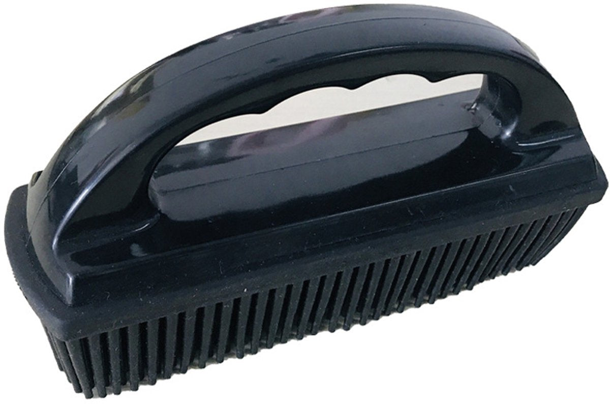 Pet Hair Remover for Fabric - Remove Dog and Cat Hair from Clothing, Furniture, Cushions and Car Interior - Rubber Hair Remover - Soft Deshedding Brush - Black - For Pets and Furniture