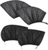 Car Sunshade - 4 Pieces - Suitable for Front and Rear Windows - Polyester - UV Protection - Car Sunshade for Baby & Child - Car Window Sun Protection - Car Sunshade - Car Accessories - Universal - Black