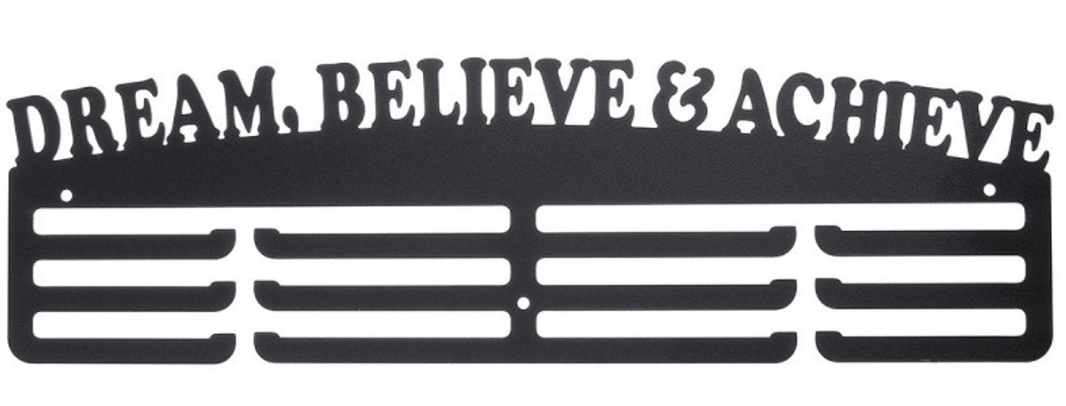 Medal hanger - Medal holder - Medal hanging - Medal holder - Hanging hooks - Medal rack - black - 36*11.5cm - metal - wall decoration