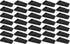 Furniture wedges - 35 pieces - Leveling wedges - Leveling pad Base leg - Furniture coaster - Furniture feet - Wedge set - Leveling wedge - Black - 5*3*0.5 cm - Plastic