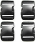 Buckles and closures - 20mm snap buckle - Black plastic - 4 pieces