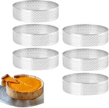 Cake ring - 6 pieces - Ø 8 cm*2 cm*0.8 mm - Stainless steel - Cake tin - Cake mould - Mousse cake mould - For baking muffins, cakes, cookies