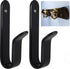 2 pieces - snowboard wall mount - skateboard wall mount - with screws - skateboard, wall mounting, display rack for skateboards, surfboards or longboards - storage hooks - black - stainless steel - hanging - 10*2*3.3cm