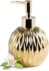 Modern ceramic soap dispenser gold for bathroom and kitchen