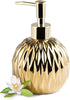 Modern ceramic soap dispenser gold for bathroom and kitchen