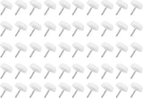 50 pieces - Chair leg protectors - Floor gliders - Floor protector - Chair leg protectors - Furniture gliders - with nail - 20mm - for table chair legs - white - plastic - Round - Floor and furniture protection - Chair parts - Anti-scratch