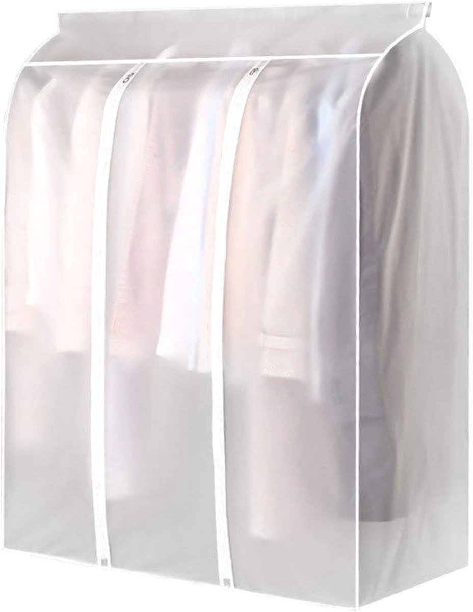 Garment Cover - Clothes Hanging Protector - Clothes Storage Bag - Garment Bag - Hanging Storage Bag - Transparent - Waterproof - For Wardrobe and Clothes Rack - With Zipper - 50*100*120cm - PEVA