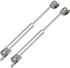 2 pieces - Gas Spring - Softclose Door Fitting - 120N - Zinc Alloy - Silver - Telescopic Cabinet Door Gas Spring - Hydraulic Support - Door Lift Damper for Cabinet Door or Flap