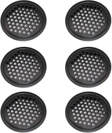 pieces - air grilles - ventilation grille cover - ventilation grille - ventilation holes - 53mm - black - round - stainless steel - for kitchen, bathroom, wardrobe, cupboard