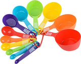 12-Piece Measuring Spoon Set - Measuring Spoons - Colorful - Measuring Cups - PP - Measuring Scoops & Cups - Kitchen Baking Utensils Coffee Spoon - Plastic Measuring Spoons and Cups - 20*9.5*8.5cm