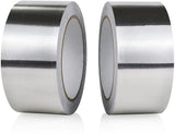 2 pcs - Aluminum adhesive tape - Aluminum foil tape - sealing tape - aluminum foil - insulation tape - Aluminum tape - heat resistant - waterproof - 5cm x 5m - for kitchen, bathroom, electrician, metal surface