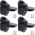 Glass Clamp - 4 Pieces - Glass Shelf Brackets - Zinc Alloy - Glass Shelf Brackets - Adjustable - Duckbill Glass Clamp - Glass Shelf Support Bracket - Clamp Holder Wall Mount - For 3mm-18mm Thick Glass and Wood Shelves - 5.6cm - Black