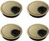 4 Pieces - Cable Organizer - Ø 60mm - Cable Management for Desks - End Caps for Desks - Metal Cable Grommet for Computer Desk - Metal - Bronze