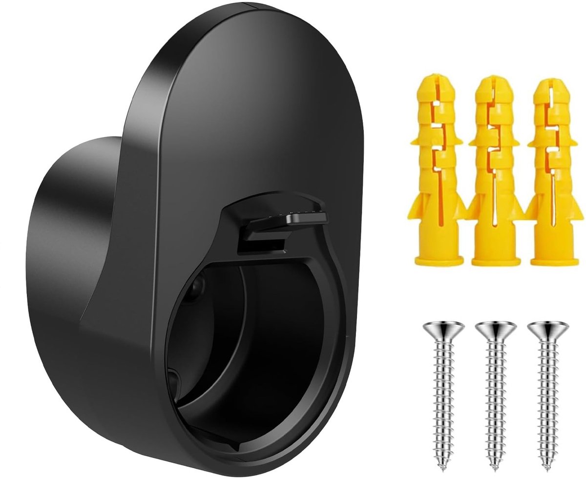 Charging cable mounting bracket for car - universal cable holder for EV - black