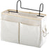 Hanging Basket - Bag Organizer - Bed Bag Holder - Storage Bags - Bed Organizer - Hanging Storage Bags - Dorm Organizer - 30*10*19 cm - Off-White - with 4 Pockets and 2 Hooks - Canvas - for Bunk Bed, Hospital Bed, Dorm, Camping